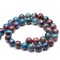 Natural Gemstone Beads for Jewelry Making,8mm Blue Imperial Jasper Polished Round Smooth Stone Boho Beads,Genuine Real Stone Beads for Bracelet Necklace 15 Inch(Blue Imperial Jasper,8mm)